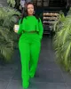 Elegant Work Wear Two Piece Set Fall Clothes for Women Ruffles Crop Top and Wide Leg Pants Suits Matching Sets Sexy Club Outfits 240112