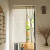 Simple Japanese-style Cotton and Linen Ins Wind Fabric Partition Curtain Semi-shading Household Door Curtain Short Curtain 240111