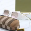 Gafas de sol para hombre Gafas de conducción de diseñador Gafas rectangulares de moda para mujer 5 colores