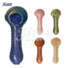 Hittn glazen pijpglas roken tabak handpijp 2024 populaire zilveren gezote bubbelval droge kruiden lepel handpipe 4,1 inches