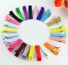 DIY Hair Clips Accessories fully covered Ribbon lined Alligator Clip Single Prong Hairpin for Baby Girl bows flower headwear 60pcs FJ3208 ZZ