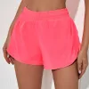 Lu-0160 Womens Yoga Outfits High Waist Shorts Exercise Short Pants Fitness Wear Girls Running Elastic Adult Sportswear Lined Drawstring
