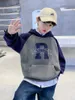 풀버 스프링 가을 소년면 대비 알파벳 스웨트 셔츠 재킷 학교 어린이 트랙 코트 탑 어린이 운동 까마귀 5-16 년