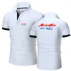 Polos mężczyzn 2024 Africa Twin CRF 1000L Logo Print Summer Lapel Colar Clober Botton Polo Shirt Solid Kolor Fashion Casual Short Tange