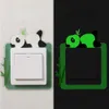 Luminous Animal Switch Sticker Cartoon Glow In The Dark Fluorescent Decoration Panda Home Kid Room Decor 240111