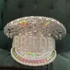 Berretti da donna con paillettes che bruciano argento sposa cappello militare fatto a mano marinaio capitano sergente festa di compleanno parte cappelloberretti2647872