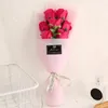 Decorative Flowers 1PC Simulation Soap Flower Artificial Rose Carnation Forever Wedding Valentine's Day Gifts Bouquet Home Decoration