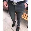 Herrmode Casual Pants Social Business Slim Fit Tight Long Trousers Elasticity Formal Office Suit Dress Streetwear Clothing 240112