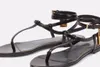 Sommardesign hänglås sandaler skor crisscross ankel remmar komfortlägenheter läder svart naken