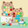 Sortowanie gniazdowania Łapy Montessori zabawki dziecięce geometryczne kształt kolorowy puzzle rodzicielka-dziecko interaktywna gra bitewna wczesna edukacja Toyvaiduryb