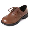 ドレスシューズZapatos Mujer Womens Oxford Flatsカジュアルワンステップレザープラットフォームファッションレースアップクラシックアンクルブーツレディース