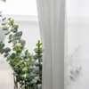 Super Soft Great Hand Feeling White Tulle Curtain för vardagsrumsdekoration Modern Veil Chiffon Solid Sheer Voile Kitchen 240111