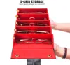 5 Slots Faltbare Leder Eyewear Storage Box Display Sonnenbrille Brillen Reiseorganisator Hülle Mehrfachhänge -Behälter 2203022611567