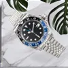 AAA 시계 디자이너 시계 자동 기계식 GMTT Batmans Top Movement 40mm Pepsis Bioceramic Watch Luminous Sapphire 방수 스포츠 시계와 상자