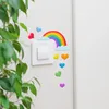 Rainbow Light Switch Cover Sticker Wall for Baby Kids Room Bedroom Home Decoration Love Wallpaper Glow in the Dark Stickers 240111