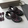 مصمم أحذية المسار 3 رجال مدربون للمدربين المسار 3.0 LED Sneaker Runner Shoe Sneakers Leather Triple S Fashion Shoes Black White Casual Shoes ZF24x12