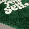 Green Tufting Heart Bedroom Rug Fluffy Letters Carpet Living Area Foot Pad Kids Room Doormat Aesthetic Home Warm Decor Rugs 240111