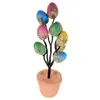 Decorative Flowers Easter Egg Bonsai Figurine Party Statue Favor