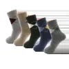 Män Wool Merino Socks for Winter Thermal Warm tjock vandring Boot tungt mjukt mysigt kallt väder 5 Pack 240112