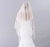 Bridal Veils Simple Twolayers Long Tulle Veil With Comb Wedding Studio Po Waltz Crystal Decoration Modeling Accessories Ivory2859824