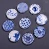 Tapetes de mesa redondos de cerâmica, tapete de xícara de chá, azul e branco, porcelana, almofada isolante, estilo chinês, acessório de conjunto doméstico