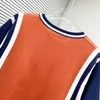 24ss primavera nova chama de malha de manga curta camiseta bordada jacquard chama de manga curta algodão masculino camiseta laranja chama vintage roupas esportivas