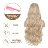 Ash Honey Blonde Lace Front Peruka 13x4 Syntetyczne włosy HD Transparent 613 Kolorowe koronkowe peruki dla kobiet Podświetl perukę cosplay 240111