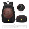 Neutraler wasserdichter Rucksack mit Diebstahlschutz, Passwortsperre, reflektierendem Streifen, Basketballnetz, Tasche, USB und Kopfhörerschnittstelle 240111