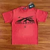 Ny Hellstar Y2K tryckt Pure Cotton Ultra-Fin T-shirt Solid Color Men's Short Sleeved 240112