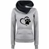 Mode Kat Dow Poot Gedrukt Vrouwen Hoodies Herfst Lente Casual Harajuku Lange Mouw Capuchon Streetwear Vrouwelijke Sweatshirt S-3XL 240112