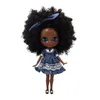 ICY DBS Blyth doll super black skin hair afro joint body shiny face 16 bjd 30cm toy anime 240111