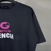 Designer camiseta feminina carta impressa solta em torno do pescoço manga curta verão respirável camiseta