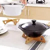 Bandeja de armazenamento de cozinha rack destacável mesa de madeira pote pote calor isolado prato resfriamento potholders gadget titular CF-51