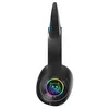 Casque STN25 casque sans fil corne du diable V5.0 casque Bluetooth LED lumière clignotante écouteurs de loisirs avec micro HD pour enfants cadeau