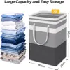 Laundry Bags 2-Pack Collapsible Tall Clothes Hamper With Extended Handles For Toys In The Dorm And Family