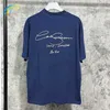 T-shirts voor heren Heren Dames Street chic Oversize gekrabbelde slogan Cole Buxton T-shirt Hoge kwaliteit Bruin Koningsblauw Zwart Wit CB T-shirt met tag T240112