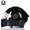 렌즈를위한 완전 결함 K5S 헬멧 AGV Double 남성 및 여성 오토바이 라이딩 헬멧 가을 예방 충돌 7ptr
