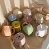 Kawaii детская силиконовая обучающая чашка для питья, детская закуска TwoinOne, баночка для меда, аксессуары для хранения еды 240111