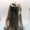 Готический бантик, милый обруч для волос, аниме, горничная, повязка на голову для косплея, Лолита, кружевной головной убор с цветком, аксессуар, капля 240111