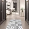 5pcs Self Adhesive Retro Pattern Tiles Sticker for Kitchen Bathroom Floor Hardwearing Waterproof Matte Surface Art Wall Decals 240112