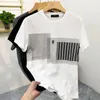 2024 Sommer Neue Kurzarm Herrenmode Marke Personalisierte Mode Trend Kleidung Ultradünne Halbarm Rundhals Baumwolle T-shirt 240112