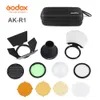 Sacs Godox Ad200 Flash accessoire Ec200 Witstro H200r tête de Flash ronde tête d'extension Akr1 réflecteur de température de couleur Godox