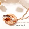 sets jewelry for women rose gold color double rings earings necklace titanium steel sets hot fasion