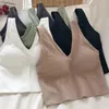 Camisoles Tanks Underwear Women Bra V-Neck en épaule Camisole Summer Tops One-pièce Sexy Top Sans manches