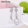 Dangle Earrings Huitan Sparkling Simulated Pearl Drop For Women Graceful Engagement Wedding Accessories Fancy Girl Gift Fashion Jewelry