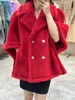 3色mmax alpaca fur short women coat