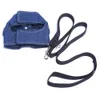 Halsbanden XKSRWE Kat Denim Controle Harnas Leash Huisdier Puppy Vest Zachte Mesh Lopen Kraag 2 Kleuren 3 Matenvaiduryd