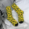 Men's Socks All Seasons Crew Stockings A Plethora Of Pickles - Green & Yellow Gherkin Pattern Harajuku Long For Men Women Gifts