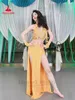 Stage Wear Belly Dance Performance Set For Women Senior AB Stones Top Long Skirt 2pcs Training Costume Girl Oriental Dancing Outfit