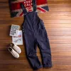 Jeans da uomo Salopette cargo con tasche larghe e larghe da uomo Tute casual Tute con bretelle Pantaloni verde militare kakiL240111